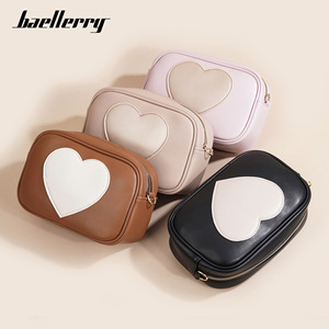 Baellerry Mini Phone Bag Brown Heart Pattern Crossbody Bag For Women Everyday Use - Product Image 4