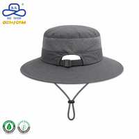 Topi Bucket Ringan Warna Solid dengan Tempat Kacamata Samping untuk Pemakaian Kasual Unisex dari Hat Factory