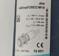 Sensor Ultrasonik Dbk+4/M12/3BEE/M18 Dbk+4/Sender/M18/K1 Dbk+4/3BEE/M18 E+S Baru Original Tersedia