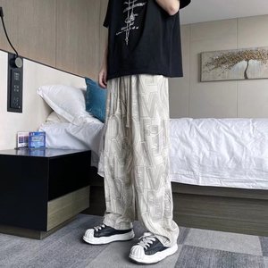 Nouveau LOGO personnalisé hommes Streetwear <span class=keywords><strong>ceinture</strong></span> <span class=keywords><strong>élastique</strong></span> empilés pantalons de survêtement pantalons de haute qualité décontracté évasé survêtement hommes pantalons - Product Image 3