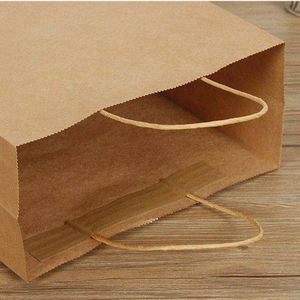 Sacs en papier kraft personnalisés de haute qualité, recyclables, pour les courses, les vêtements, l'emballage alimentaire, en provenance d'usine - Product Image 4