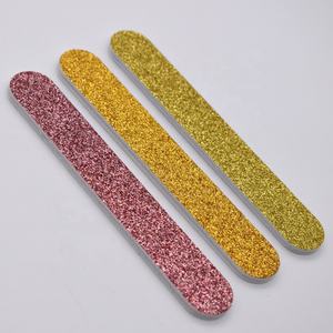 Wholesale rose gold <strong>glitter</strong> emery board <strong>nail</strong> <strong>file</strong> YangJiang 13cm factory hot sell colorful <strong>nail</strong> <strong>file</strong> - Product Image 3