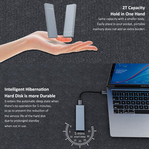 Carcasa de aluminio M2 NVME SSD, adaptador USB 3,1 Gen <span class=keywords><strong>2</strong></span> 10 Gbps a NVME PCIE M.<span class=keywords><strong>2</strong></span>, carcasa de unidad externa para Macbook SSD - Product Image 5