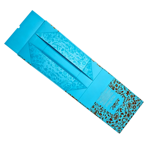 Boîte cadeau rigide de luxe personnalisée avec rabat, en feuille d'or épaisse vert sarcelle, magnétique, portable, avec doublure en éponge, pour safran et parfum, fabrication usine - Product Image 4