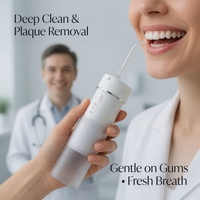 Hydropulseur portable avec réservoir amovible de 190 ml, étanche IPX7, sans fil, 3 modes de pression
