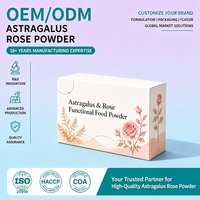 Poudre d'Astragale et de Rose OEM ODM Marque Privée Vente en Gros Extrait de Soja Collagène Pétales de Rose pour Autres Compléments de Santé