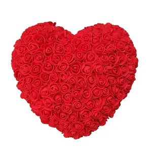 Toptan el yapımı PE ölümsüz çiçek gül kalp hediye kutusu vermek için kız arkadaşı romantik bir hediye sevgililer gün