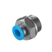 Nouveau Connecteur Droit Original pour Ligne Pneumatique QS-G3/8-8 186100, Filetage Mâle G3/8, Tube 8mm, Système PLC d'Automatisation Industrielle DE