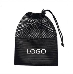 Customized Mini Blue Nylon Mesh <b>Drawstring</b> <b>Pouch</b> Small and Practical for Gift Packing or Promotion Industrial Use - Product Image 6