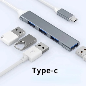 4-en-1 USB 3,0 Hub de alta velocidad <span class=keywords><strong>OTG</strong></span> 4 puertos aleación de aluminio Multi Splitter adaptador de carga/salida de datos/vídeo 11CM <span class=keywords><strong>Cable</strong></span> - Product Image 3