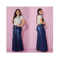 Jean personnalisé avec étiquette grande taille pour femme, pantalon décontracté, Denim, coton, JEANS OEM, Spandex, Style technique, taille déchirée, jupe détruite