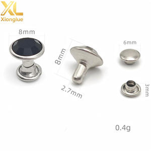 Rivets en cristal de strass de haute qualité, personnalisés en usine, sans nickel, à extrémité fermée, pour la décoration de sacs et de vêtements - Product Image 3