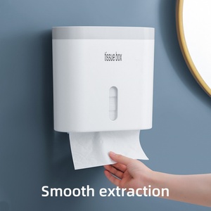 กล่องใส่กระดาษทิชชู่พลาสติก ที่ใส่กระดาษชำระแบบม้วน กล่องใส่กระดาษทิชชู่ ที่จ่ายกระดาษเช็ดมือสำหรับห้องน้ำ - Product Image 3