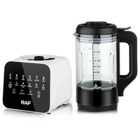 Extracteur de jus RAF 1,6 L 1000 W avec fonction chauffante, mixeur à jus à 8 lames, pot en verre pour jus frais et smoothies, usage domestique
