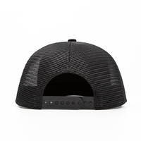 Sombreros personalizados de malla de ala plana con logotipo bordado 3D transpirable 5 paneles gorra Snapback gorras de camionero