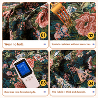 Tissu de couverture de table Jacquard de luxe en gros d'usine OEM/ODM tissu tissé en coton polyester personnalisé pour la décoration intérieure de fête à manger