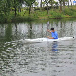 चीन में बैठने canoa समुद्र मिलकर कश्ती नाव पतवार प्रणाली और पेडल पैर के साथ 3.3m hoby - Product Image 1