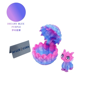 Ensemble de décoration de fête, best-seller transfrontalier, œuf de dragon imprimé en 3D à dégradé, ornement de bureau, jouet artisanal, cadeau - Product Image 3