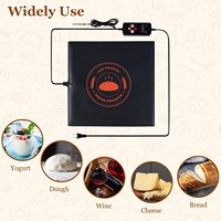 Tapis chauffant électrique OEM pour la levée du pain avec couvercle isolant, tapis imperméable et contrôle précis de la température pour la cuisson du pain au levain