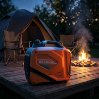Générateur onduleur DC BISON (CHINE) 1,8 kW 50 Hz avec démarrage par lanceur 230 V, portable, pour la location et les détaillants d'extérieur