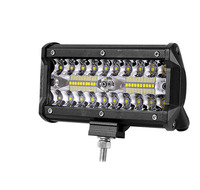 Barres lumineuses LED combinées JHS 7 pouces, faisceau spot et large, DRL, lampe de conduite tout-terrain, lampe de travail rechargeable pour voiture, camion