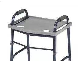 Nouveauté servant un <span class=keywords><strong>plateau</strong></span> de nourriture léger en plastique antidérapant Walker pour marcheurs pliants de mobilité pour personne handicapée de vieillesse - Product Image 2