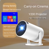 Proyector HY200 para Cine en Casa Inteligente 240 °   Proyector HD Portátil con WiFi y Función de Duplicación de Pantalla en Cuatro Esquinas Giratorias
