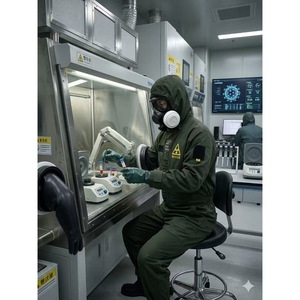 Ensemble de combinaisons de protection radiologique, combinaison de protection contre les matières dangereuses industrielles, combinaison de protection contre la pollution, dispositif de sécurité nucléaire - Product Image 4