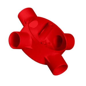 Boîte de jonction à quatre voies en PVC orange de haute qualité pour raccords de conduites rigides en PVC, fabriquée au Vietnam - Product Image 3