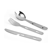 Couteau, fourchette, cuillère et ouvre-bouteille en acier inoxydable de haute qualité, personnalisables, pour l'extérieur, portables, utilitaires, pour le camping