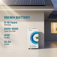 Batterie au lithium VANYO 16,07 kWh 51,2 V Lifepo4 314 Ah Powerwall 6000 cycles avec BMS intégré