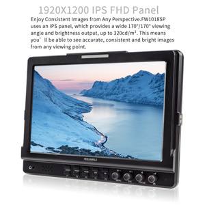 V1 FW1018SP Feelworld จอภาพติดกล้องหน้าจอ IPS HD เครื่องมือสร้างภาพยนตร์รองรับโลโก้ออกแบบได้เองโรงงานโดยตรง - Product Image 4