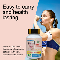 Capsules de glutathion à étiquette privée, anti-âge, blanchissantes, à la glutathion réduit, en gélules molles, pilules blanchissantes, suppléments de glutathion