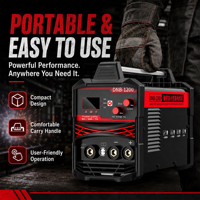Machine à souder portable 3-en-1 220V monophasée sans gaz MIG Flux Core MMA Lift TIG Inverter IGBT 120A LED Mini Acier au carbone