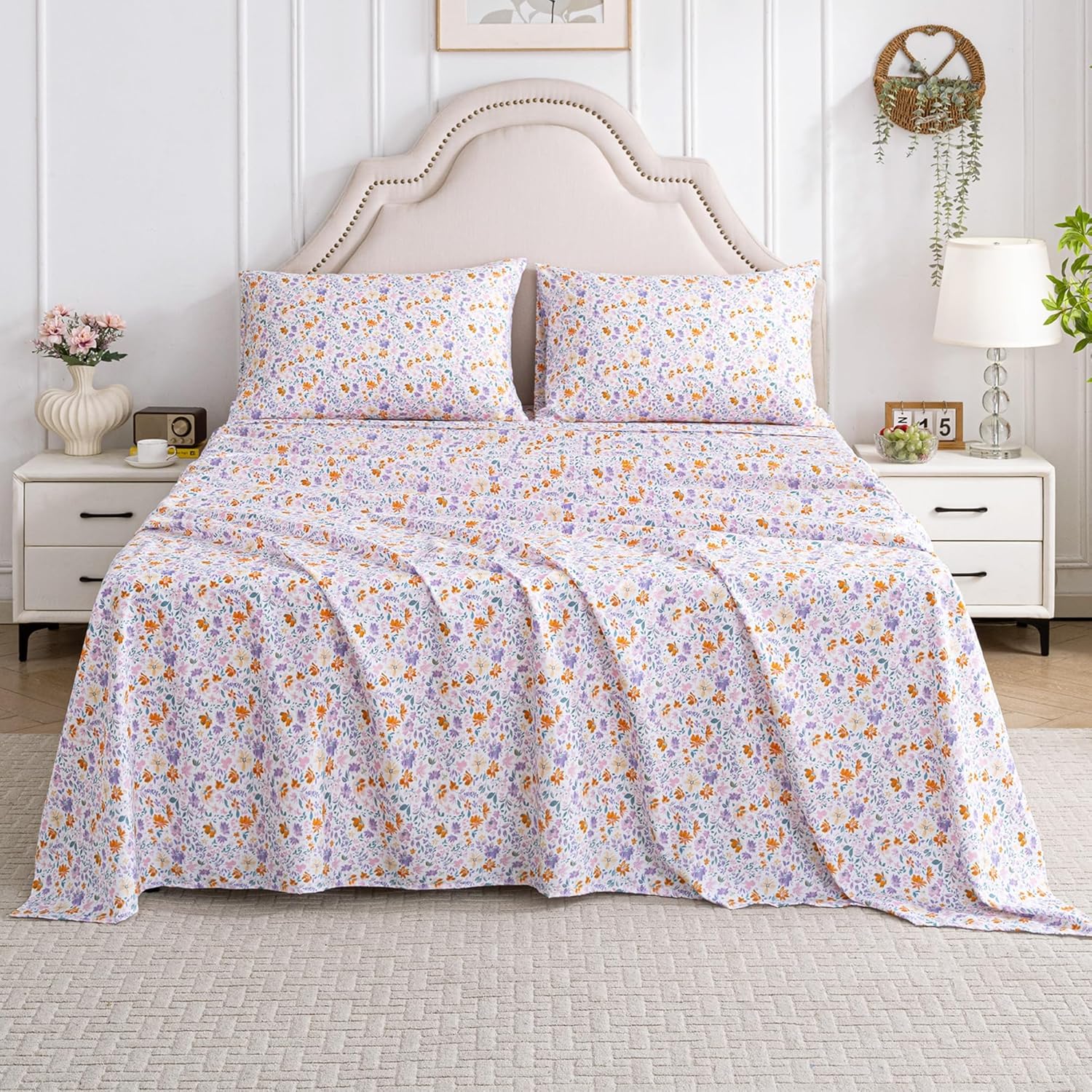Orange Pink Floral