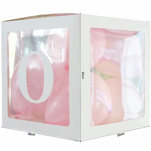 Bruiloft 1e verjaardag feestdecoratie kinderen latex ballon babyshower meisje alfabet naam transparante verpakkingsdoos verjaardag ballon doos - Product Image 6