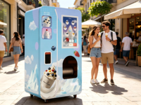 Distributeur automatique de crème glacée avec certification CE, machine à crème glacée molle automatique de 18 L pour l'industrie du self-service
