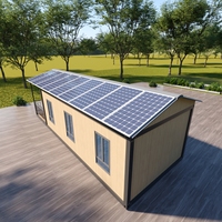 Maison préfabriquée hors réseau à énergie solaire avec panneaux solaires pour l'hébergement de camps de construction isolés