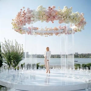 Arche de mariage en acrylique transparent JINDA, Huppah pour mariage juif, structure de mandap pour décorations - Product Image 1