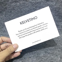Cartes de remerciement personnalisées minimalistes blanches mates avec logo en feuille d'or et texte minimaliste pour les marques de vêtements de mode