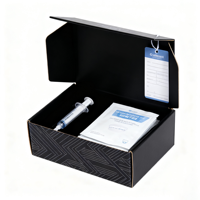 Boîte d'alignement transparente personnalisée, emballage de rétention orthodontique, emballage rigide en carton pour les dents, éponge, revêtement UV, feuille d'or mate