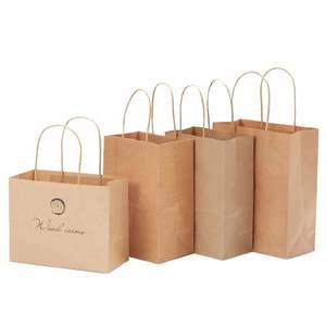 Sacs en papier kraft à fond carré avec impression offset, autonomes pour un emballage pratique - Product Image 1