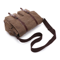 Sacs messagers vintage en toile de haute qualité pour hommes, style facteur, en cuir végétalien, pour usage extérieur