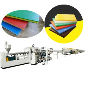 Extrusão de painel de plástico PE de 15-25 mm de espessura, máquina extrusora de painel de folha multi-camadas pp, produção de máquinas