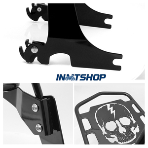 Support de dossier de moto en acier inoxydable noir INMT - Vente en gros d'usine - Pour Davidson Sportster <span class=keywords><strong>1200</strong></span> 883 <span class=keywords><strong>1200</strong></span> <span class=keywords><strong>SuperLow</strong></span> 100% - Product Image 5