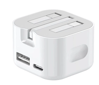 Adaptor pengisi daya USB A + C 35W, paket cepat QC3.0 USB C blok pengisi daya dinding ponsel untuk ponsel 16 15/14/13 colokan UK