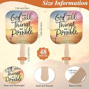 <span class=keywords><strong>Abanicos</strong></span> de <span class=keywords><strong>Mano</strong></span> <span class=keywords><strong>Personalizados</strong></span> con Impresión y Forma para Iglesia Cristiana 2025, <span class=keywords><strong>Abanicos</strong></span> de Papel para Eventos Religiosos Cristianos - Product Image 4