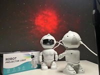 Projecteur Étoiles Robot Veilleuse Galaxie – Projecteur Spatial Astronaute, Lampe LED de Plafond Nébuleuse Étoilée Cadeaux pour Enfants pour Noël