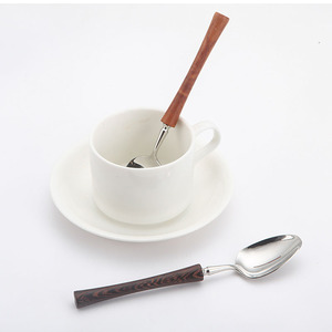 Small Waist 18/10 Stainless Steel Western Cutlery Set <strong>Pau</strong> Ferro Handles Thick-Style Hotel Dessert Knife Fork Spoon Set - Product Image 3