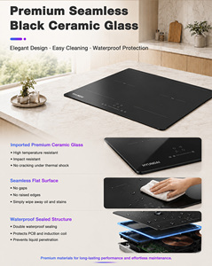 Table <span class=keywords><strong>de</strong></span> cuisson à induction encastrable grand format HYUNDAI 4 zones 77CM Vitroceramique avec deux zones <span class=keywords><strong>de</strong></span> cuisson <span class=keywords><strong>de</strong></span> 210mm et capteur <span class=keywords><strong>de</strong></span> plaque - Product Image 6